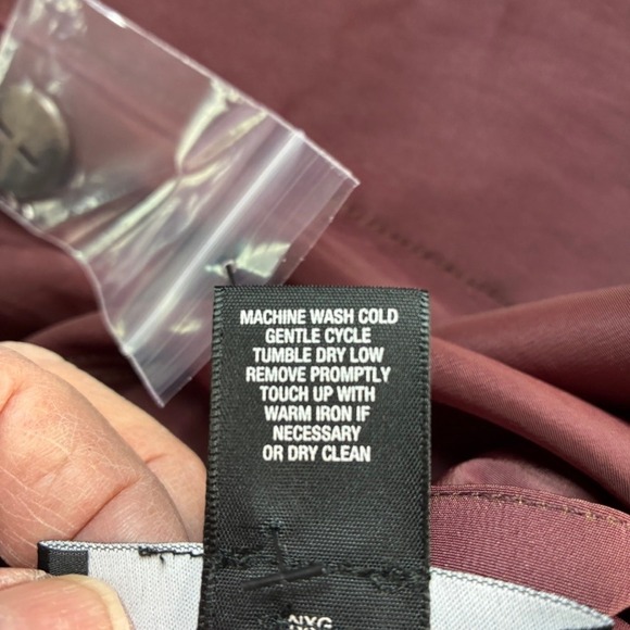 MYCRA PAC Donatella Women XL Olive Green Burgundy Pleated Hood Raincoat USA Read - Picture 16 of 16